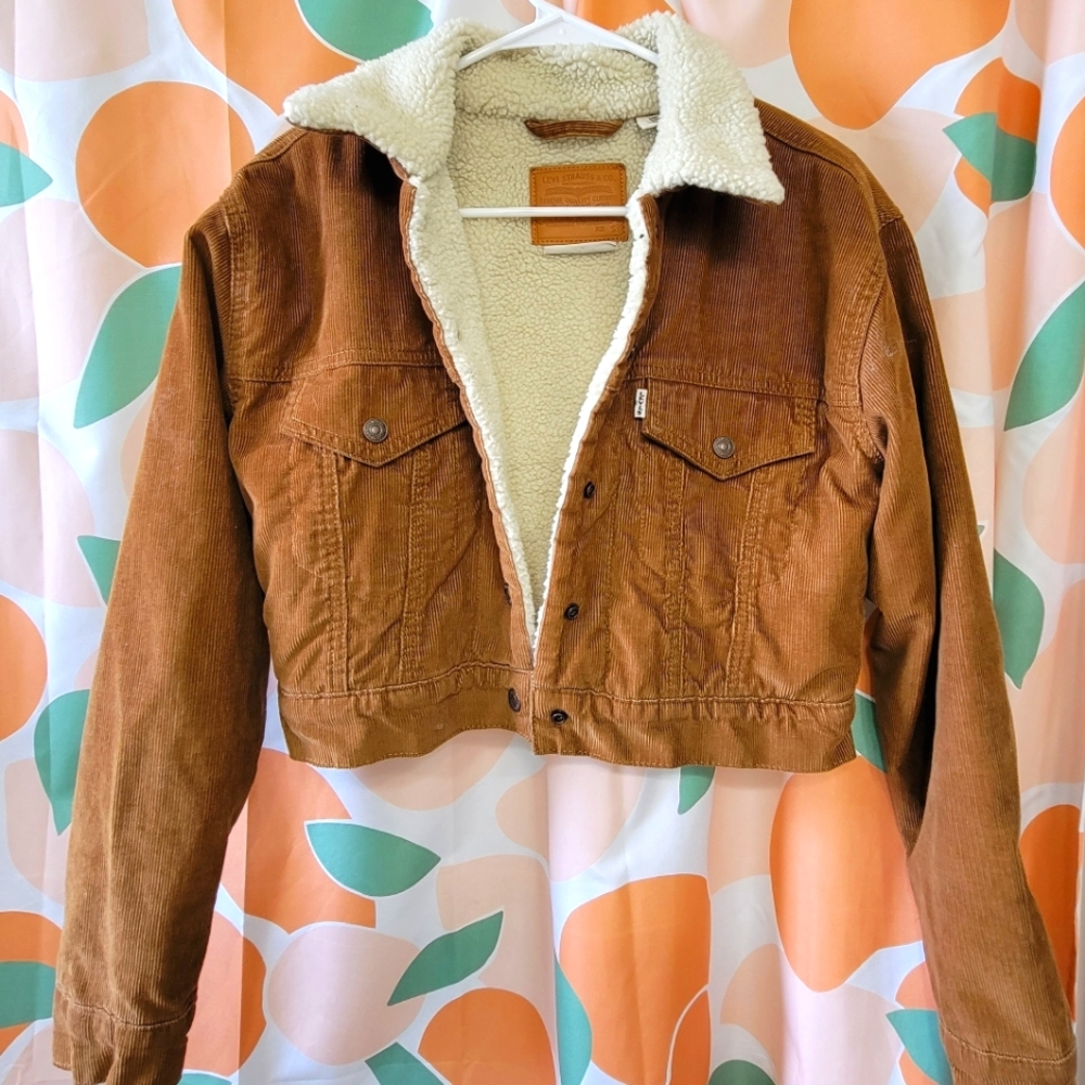 Levi's sherpa cropped jacket